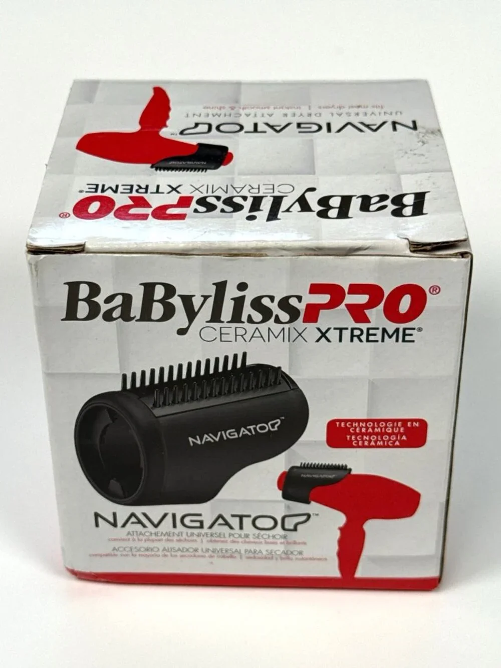 BaByliss PRO Navigator BDBABLK Ceramic Hair Dryer Diffuser Comb Black New